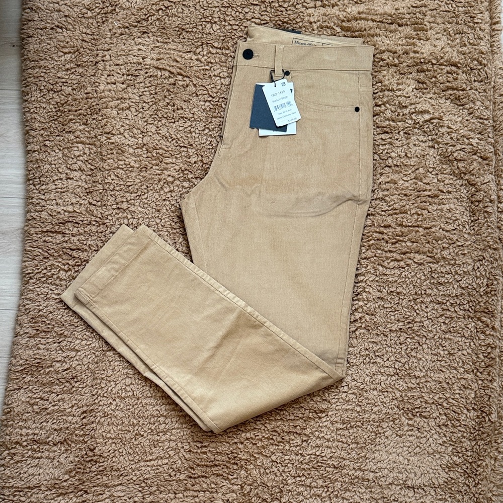 Mizzen+Main Men's Leroy Corduroy Pants in Tan
